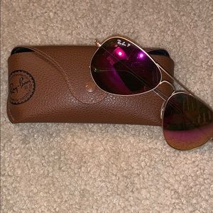 Pink polarized raybans